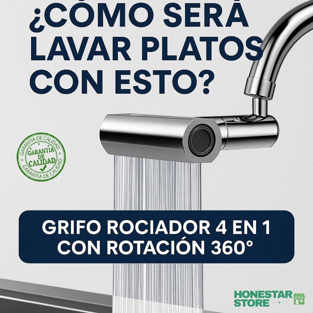 Grifo 360° Premium 4 en 1 | Comodidad y limpieza facil