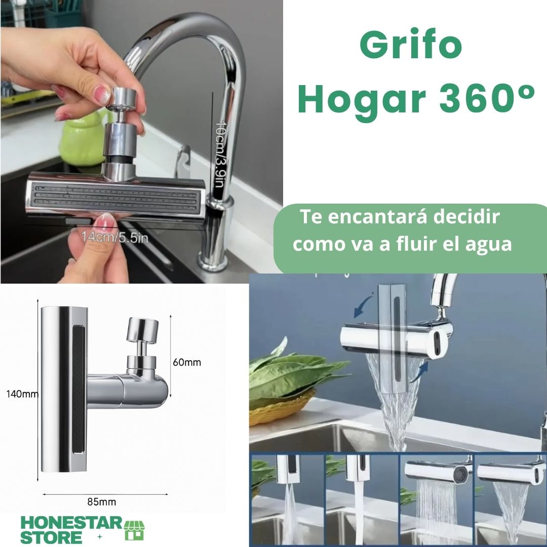 Grifo 360° Premium 4 en 1 | Comodidad y limpieza facil