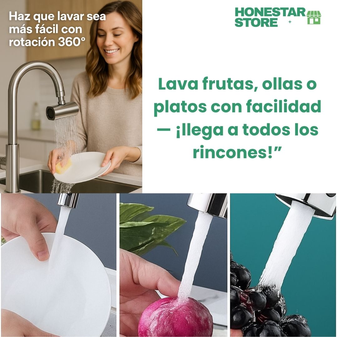 Grifo 360° Premium 4 en 1 | Comodidad y limpieza facil