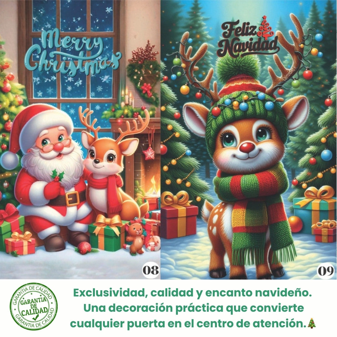 1 Cubrepuerta Navideña Premium + Obsequio