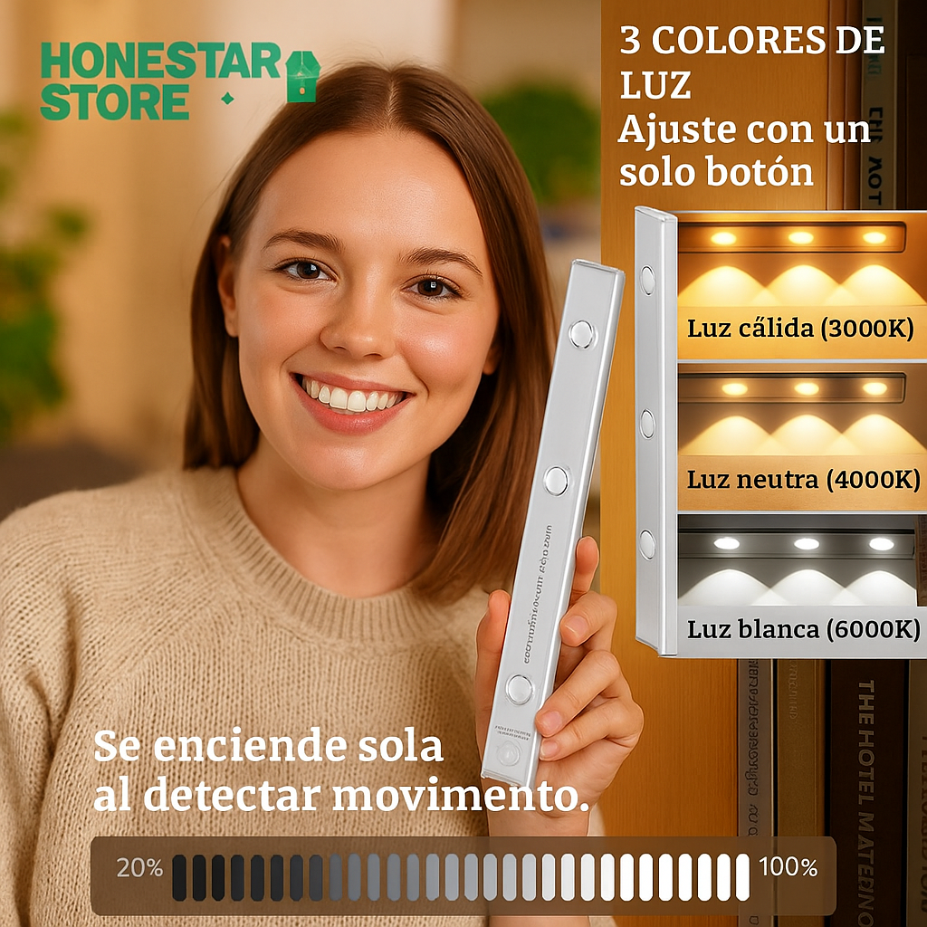 Lámpara LED con Sensor de Movimiento 40 cm